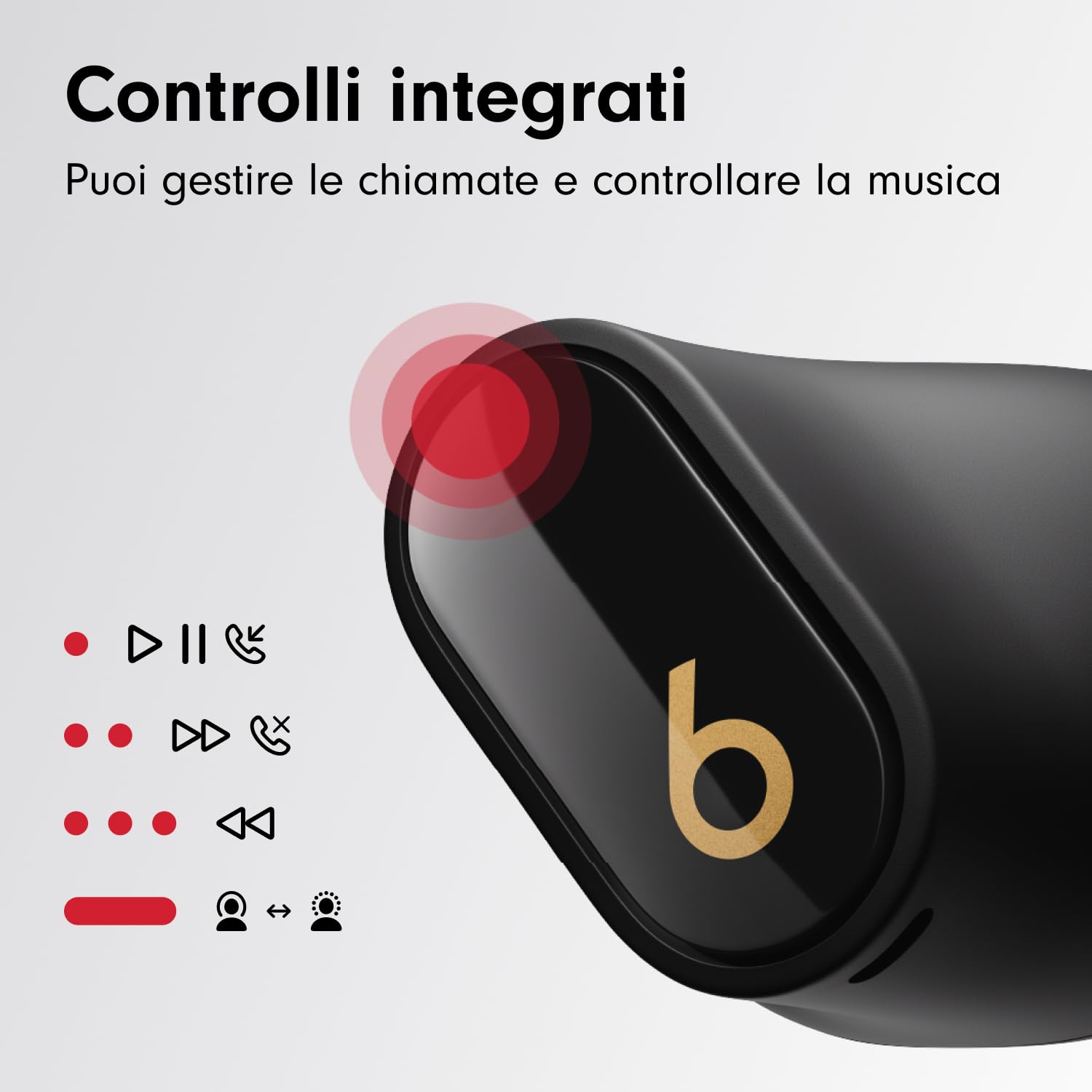 Beats Studio Buds + | Auricolari true wireless con cancellazione del rumore, compatibilità Apple e Android migliorata, microfono incorporato, cuffie Bluetooth resistenti al sudore - Nero e oro