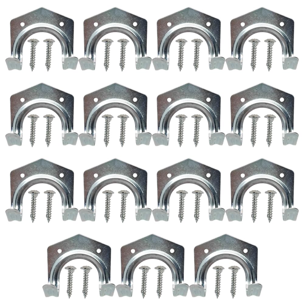 Armo® 15 x DIY Shelving Hooks Garage Shelving Hooks for Shovel, Spade, Fork, Bikes, Ladders Garden Tools Galvanised Garden
