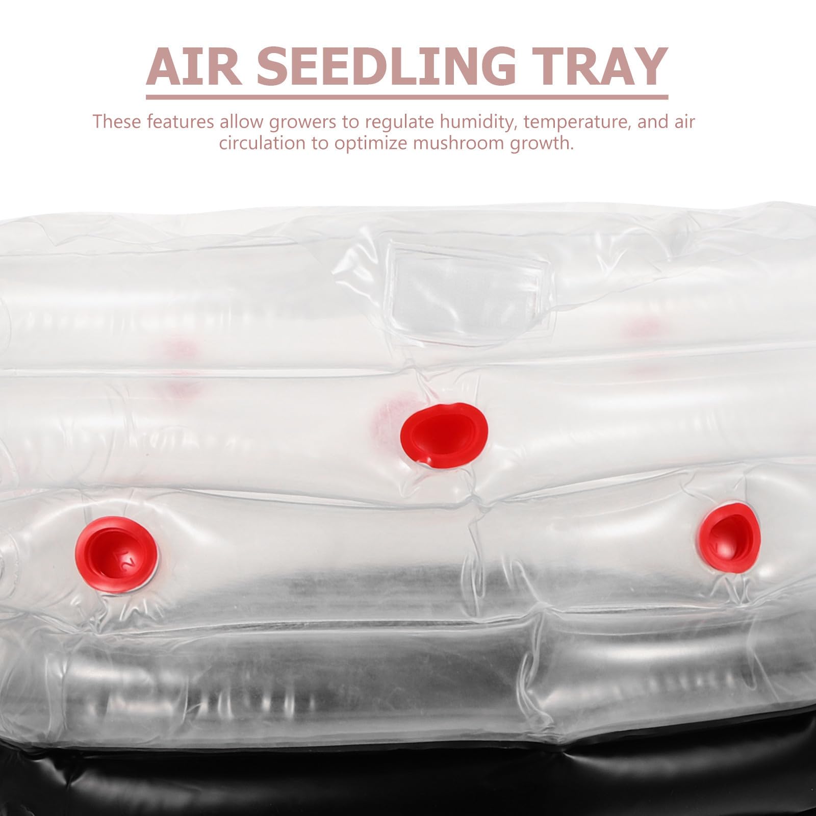 YARNOW Cassetta Gonfiabile per Coltivazione Funghi in PVC Regolazione Circolazione Aria, Accessorio per Coltivazione Domestica e Piantine