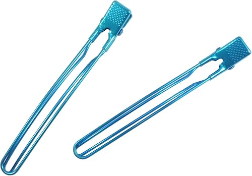 Amazon Net Shop 31 ラインカールクリップ 大サイズ 金属製くちばしクリップ 2個セット ブルー 2 13 ヘアアクセ 髪留め シンプル レディース メンズ バレッタ クリップ 通販