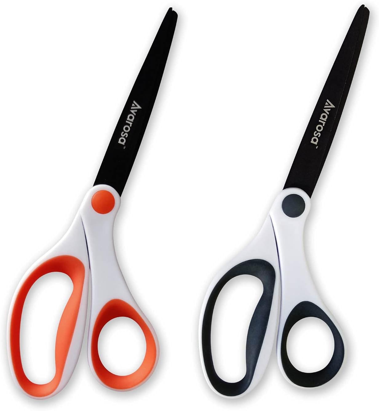 Scissors, Avarosa 8.3" All Purpose Scissors Titanium Non-Stick Multipurpose Scissors for Home Office School Classroom Art Craft & General Use Supplies, Valentine's Day Gift Ergonomic Comfort Grip.