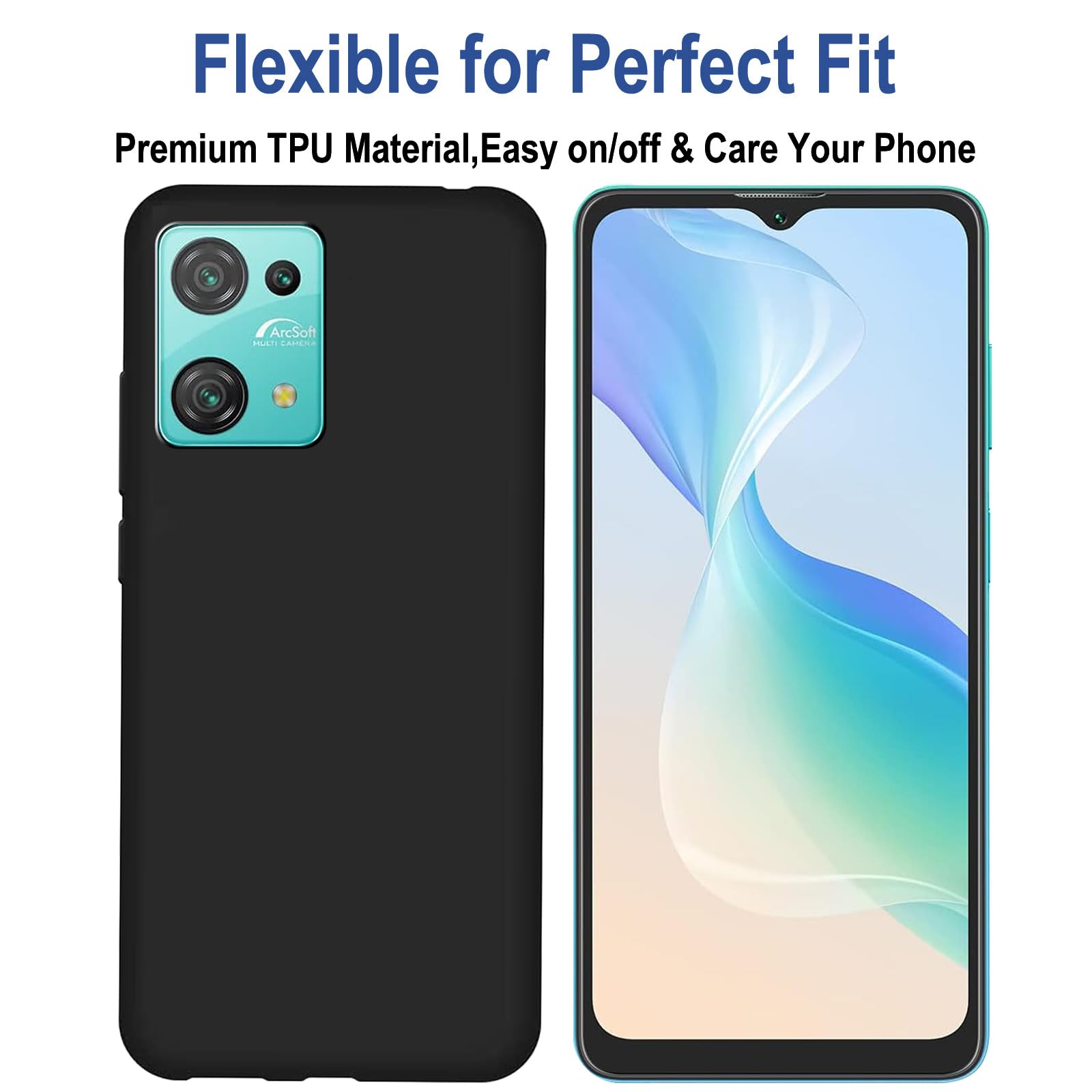 Movilshop Custodia per [Blackview Oscal C30 Pro ] Cute [ Sfondo a nuvole] in silicone flessibile trasparente cover case cover gel per smartphone