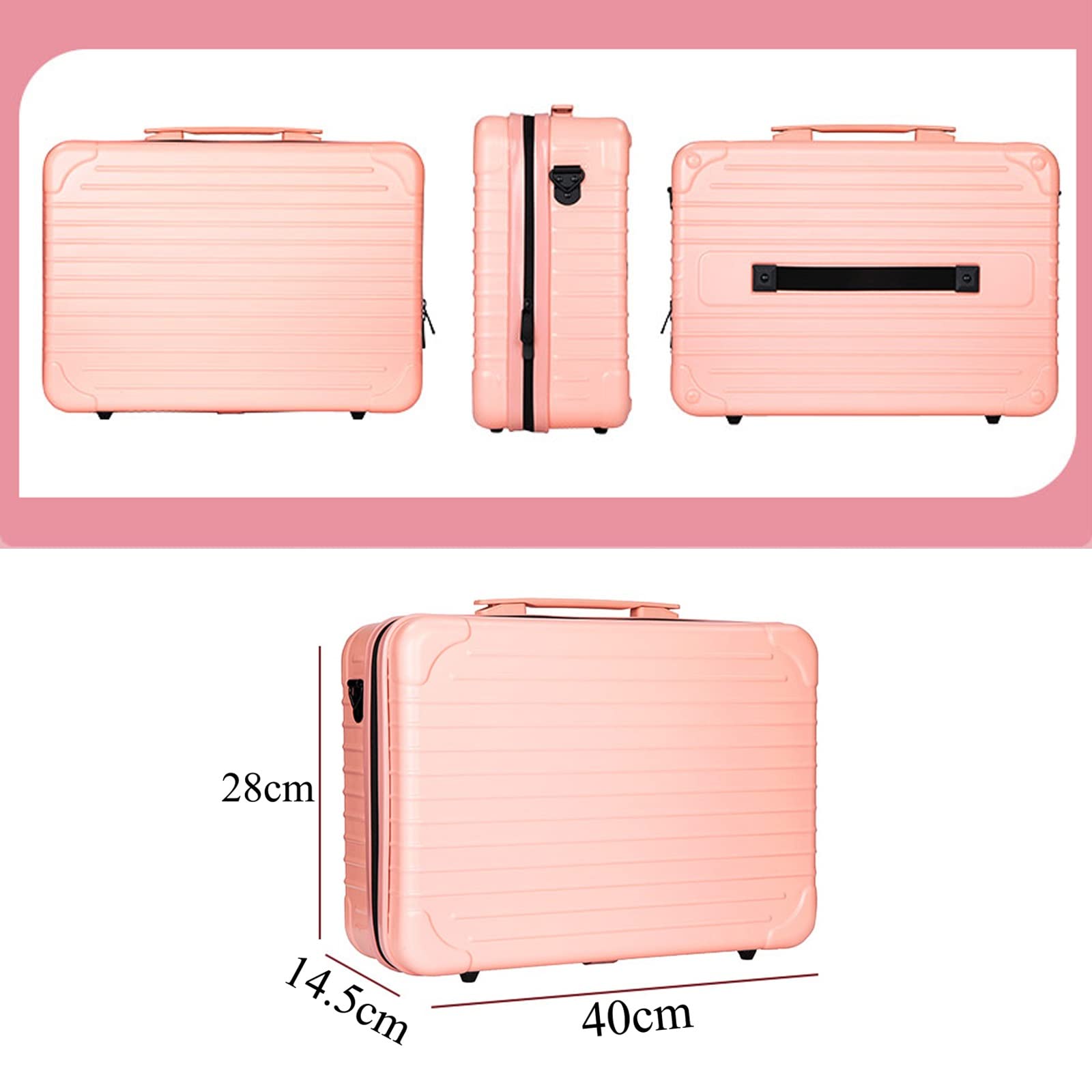 HJXGQJM Beauty Case da Viaggio Borsa Cosmetici,Borsa Trucco da Viaggio Donna Impermeabile Porta Trucchi Professionale Valigetta Organizzativa Borsa Cosmetico, Divisori Regolabili,Rosa(Pink)