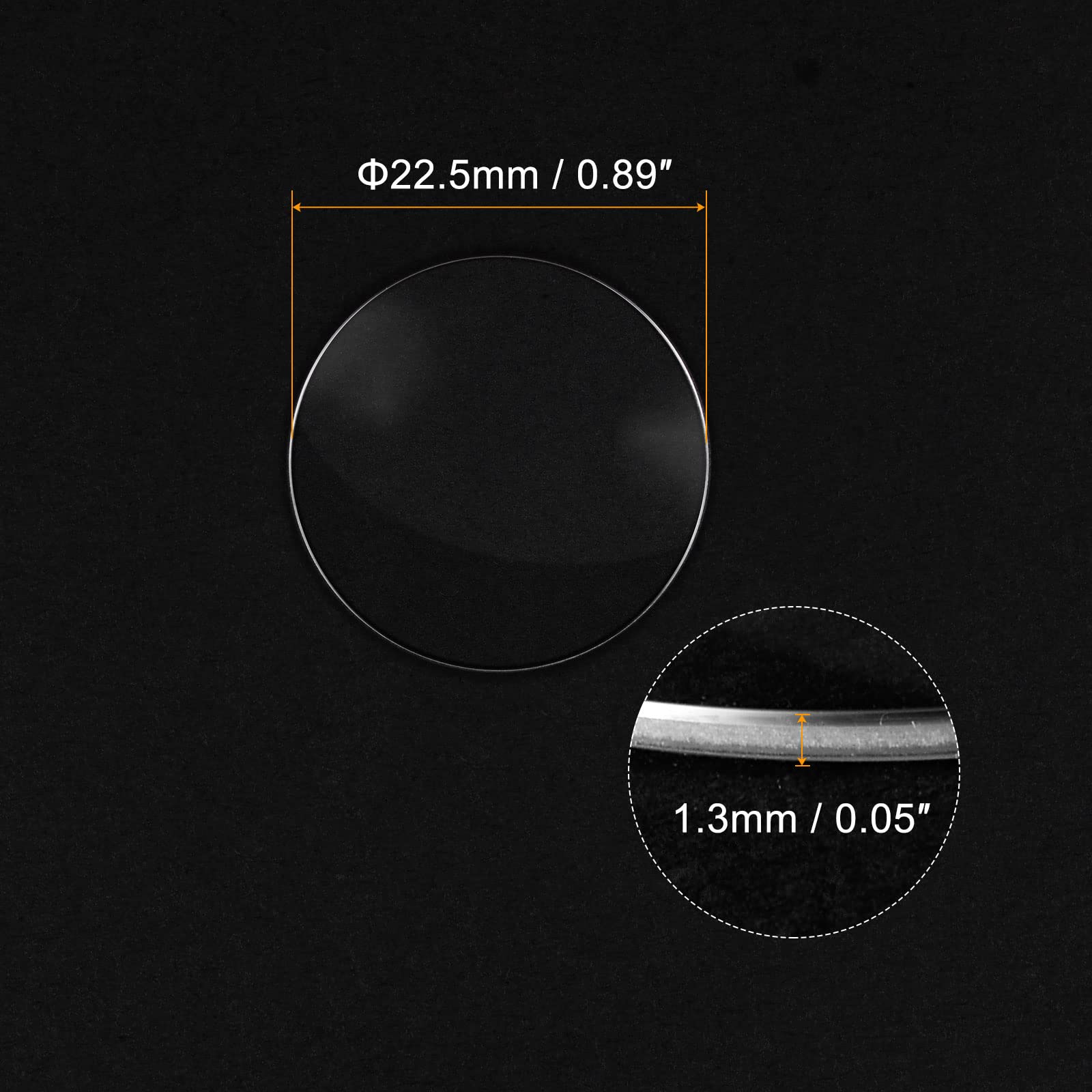 Verre De Montre Diamètre 22.5 Mm Witschi 225/005 Bord Imprimé - Neuf