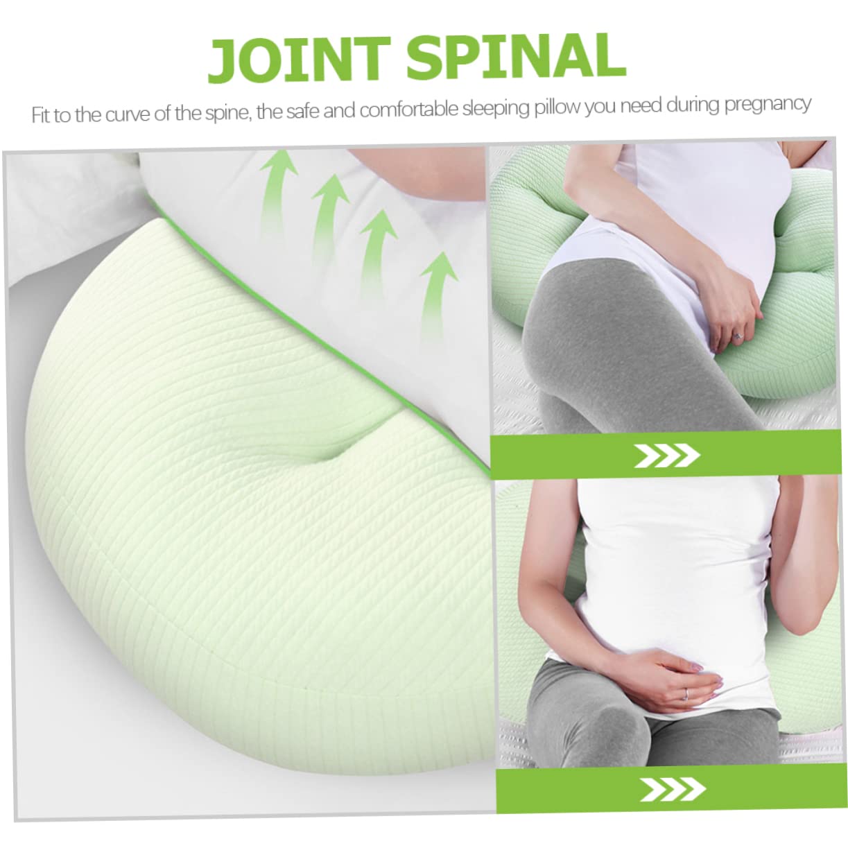 IWOWHERO Pregnant Women Pillow U-Shaped Maternity Pillow for Lumbar Support Waist Cushi