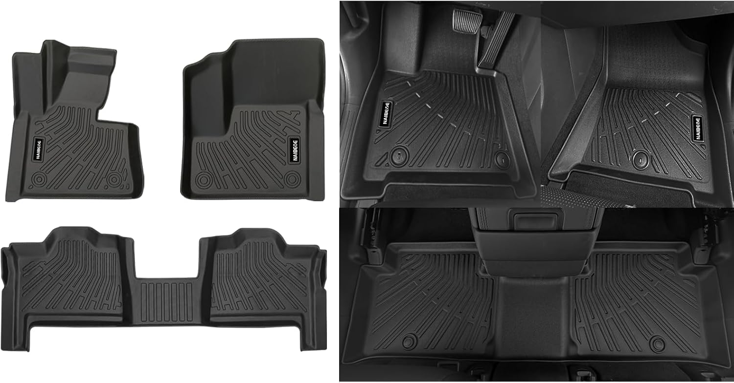 Naibeve Floor Mats for Ineos Grenadier 2024 2025-All Weather for Ineos Grenadier Custom Fit Floor Mats Front Row Waterproof Interior Accessories