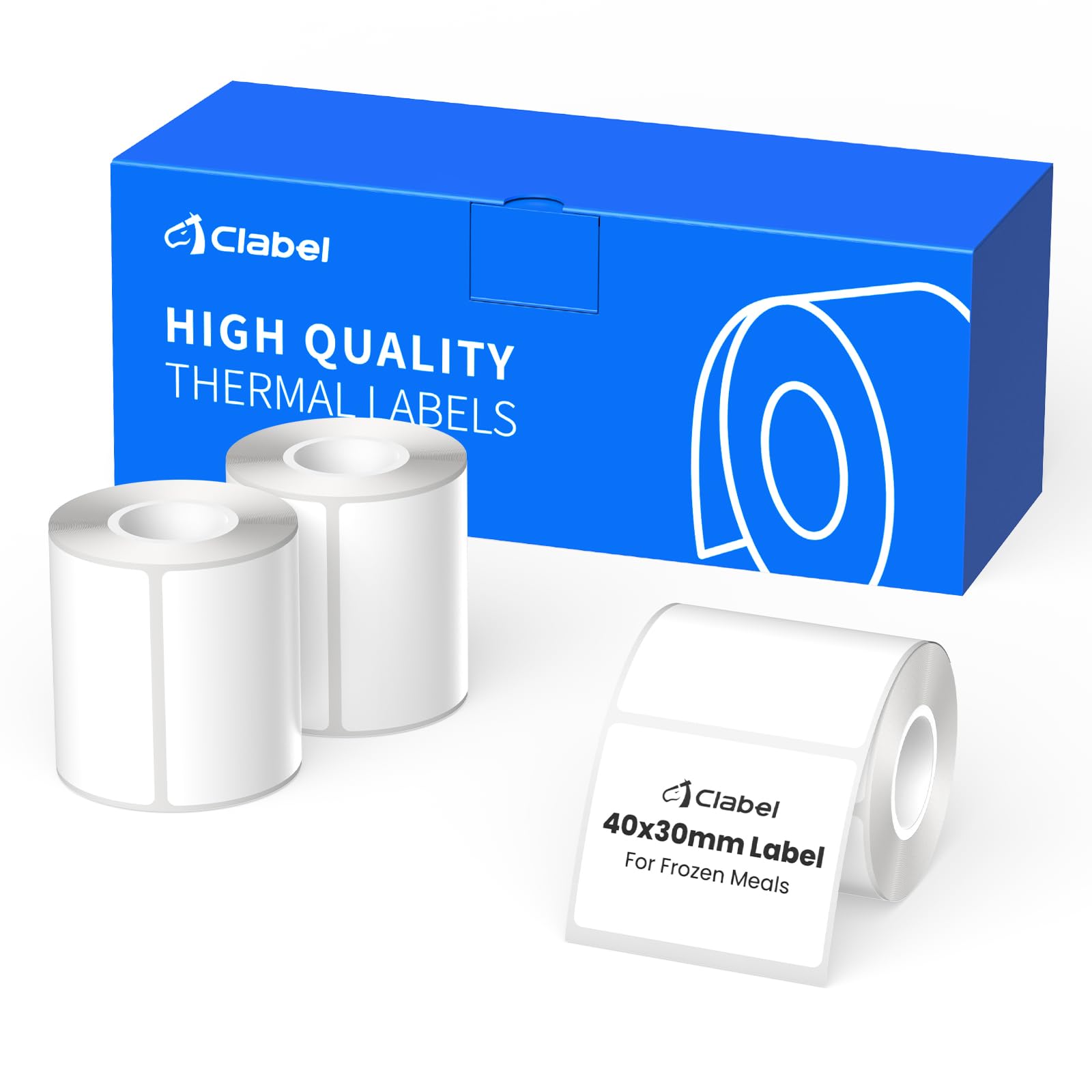 CLABEL 3 Rolls Freezer 40x30mm Thermal Labels for Food Prep/Cold Chain