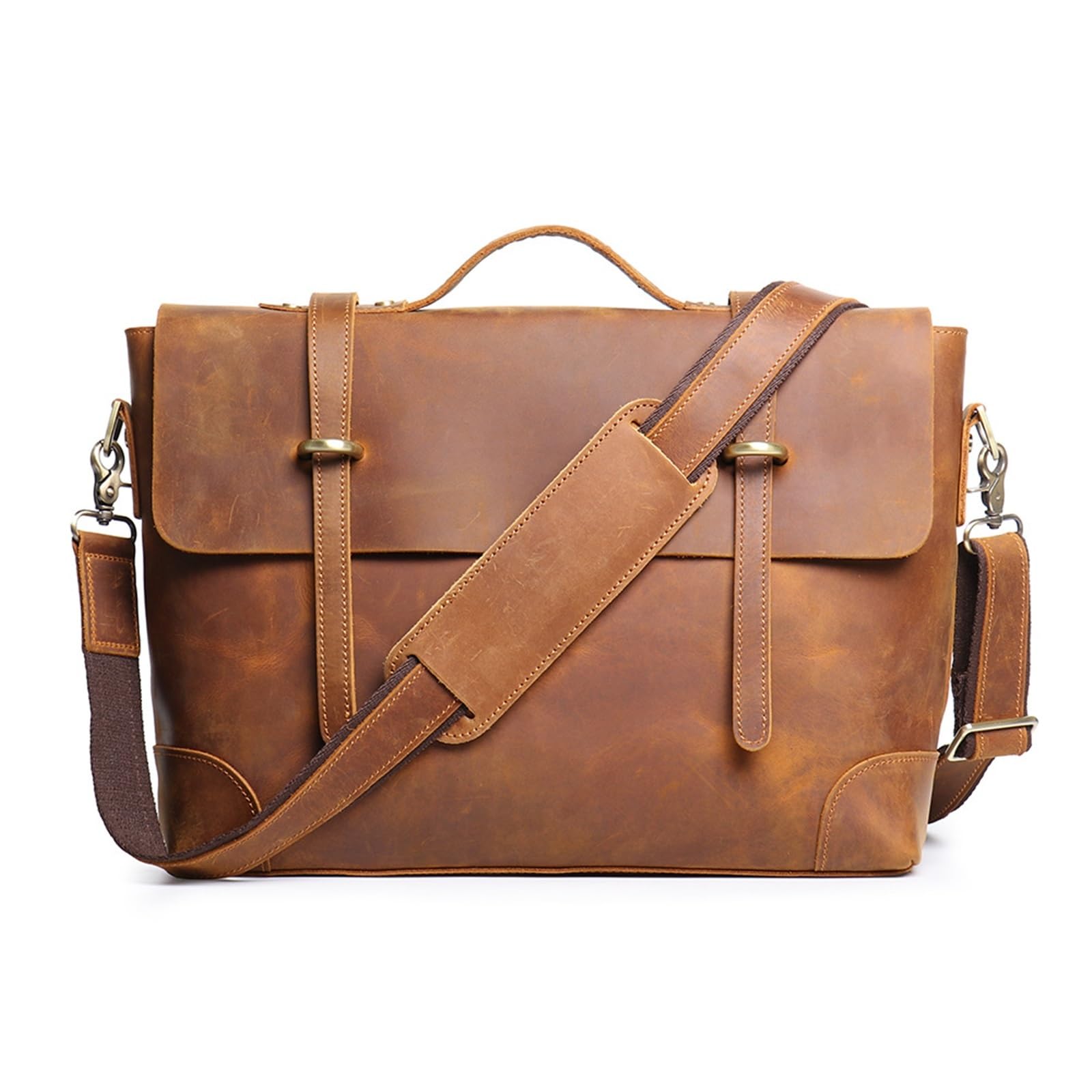 Sac messager for hommes mallette for ordinateur portable en cuir vintage