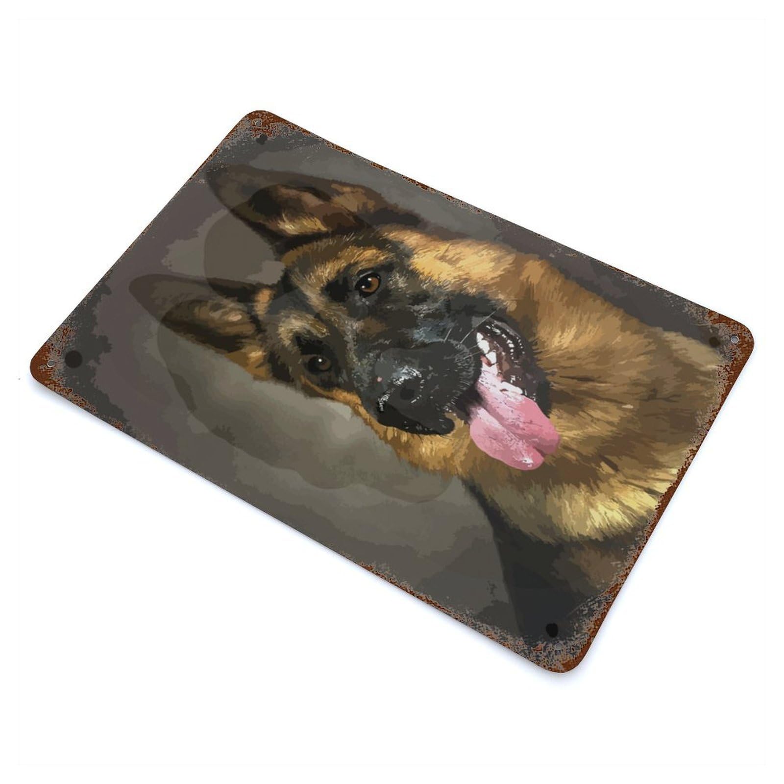 Dog Decorative Tin Sign 11.8"x7.9", Farmhouse Wall Decor for Living Room, Hallway And Home Decor