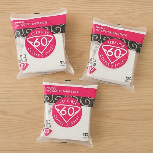 Hario V 60 02 Paper Filter Size 02 Paper White Pack 3 Combo