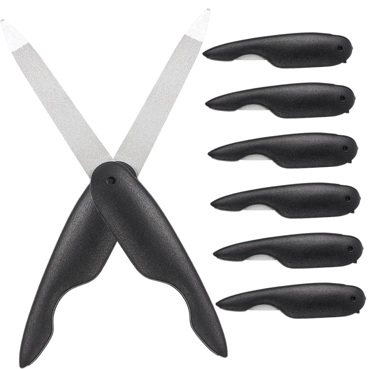 40 Piezas Lima De Uñas Plegable Uña Recortadora Uñas Postizas Almohadilla Clavos Amoladora Tijeras Pulido Bloquear Perforar Dedo Cortaúñas Uña Del Dedo Del Pie Clavo Abs Black
