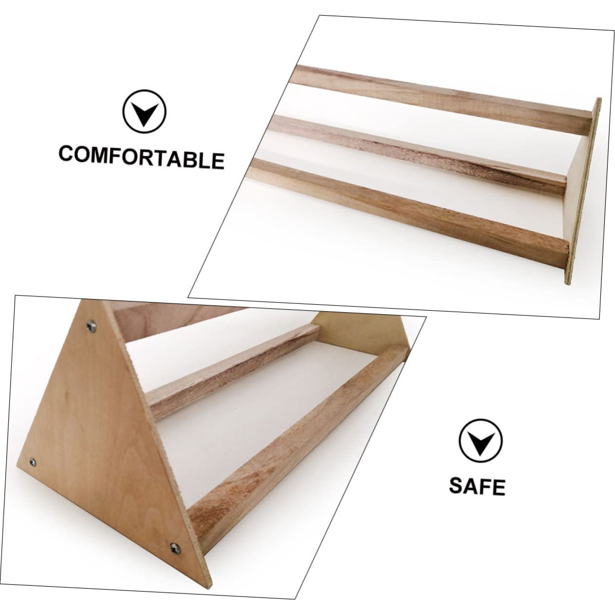 TOYANDONA 2 Pezzi Posatoio per Uccelli in Legno Naturale per Galline Pappagalli Trespolo Stabile Accessorio per Pollame Uccelli Domestici Facile da Usare