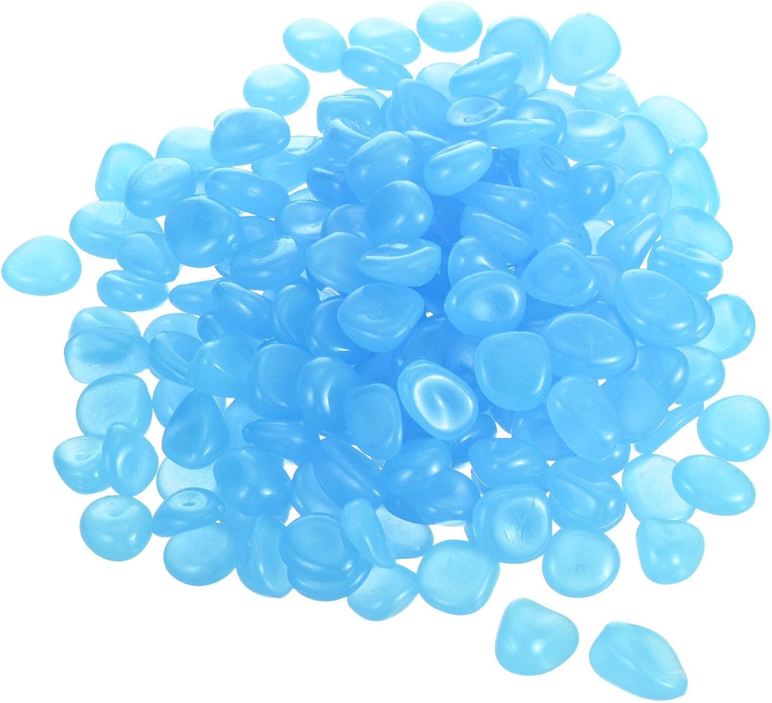 Home and Garden Parts 900pcs Glow Rocks 13-17mm Decoration Pebbles Luminous Stones Decor Sky Blue #CN/251024/13384