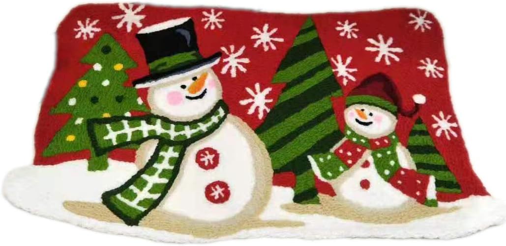 SDX Christmas Welcome Mat Cute Non Slip Doormat Indoor Outdoor Personalized Handmade Creative Door Mat (Father Christmas)