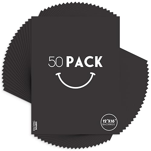 Golden State Art, 12x16 Uncut Photo Mat Matboard - Black