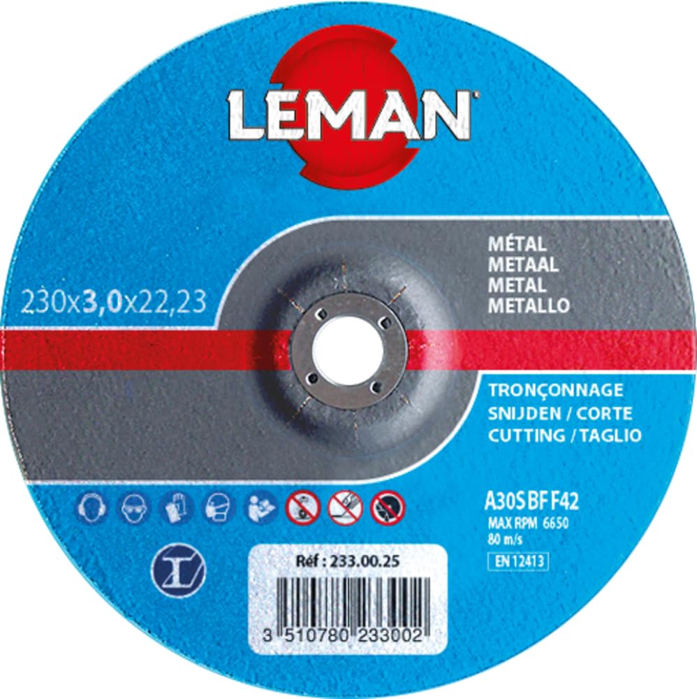DISQUE TRONCONNAGE METAL 230X3.0X22.23 F42-233.00.25 - LEMAN