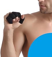 Vista 6 de 20 fundas para dedos para el pulgar, soporte elástico de compresión, protector de dedos elástico para aliviar el dolor, callos y artritis, nudillos
