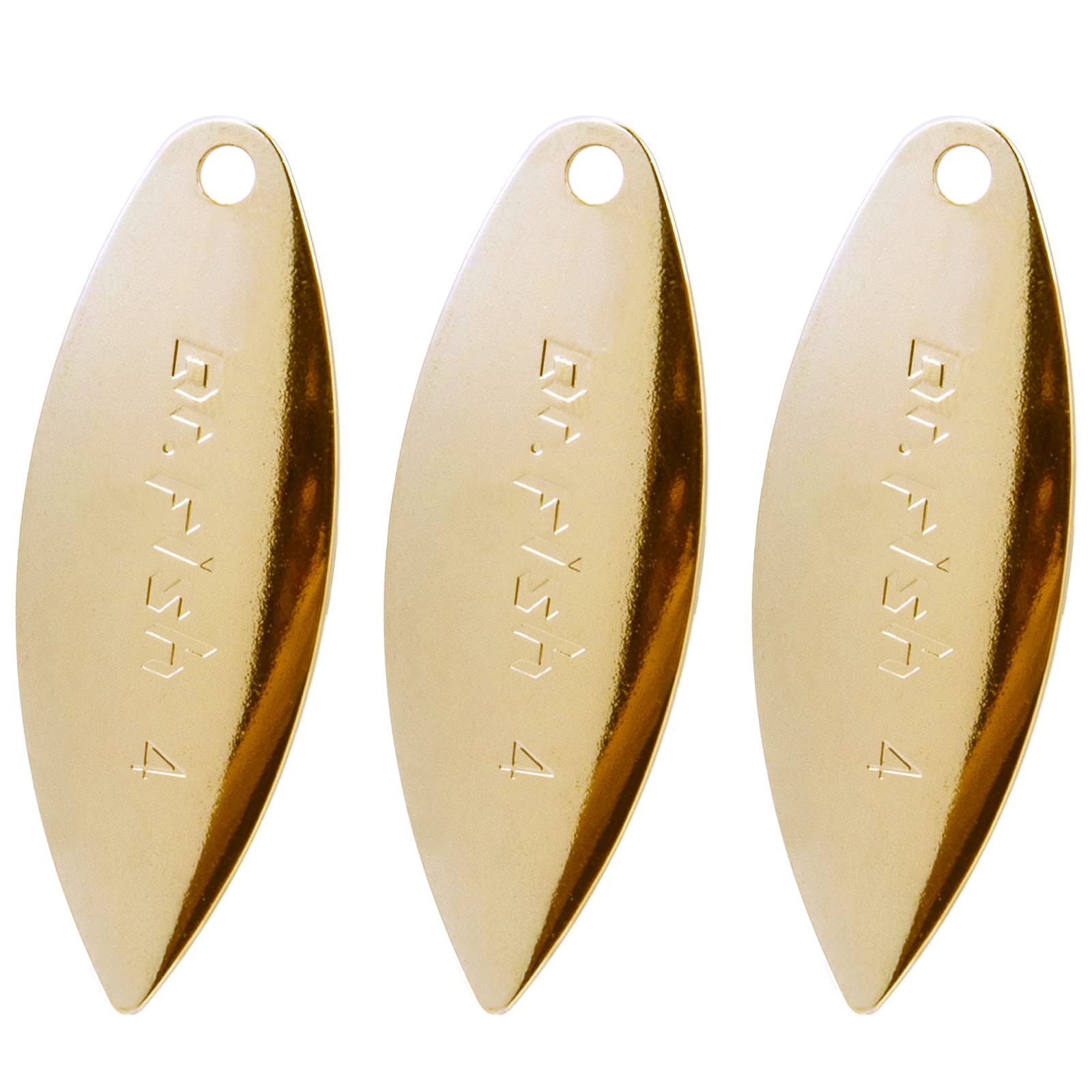 Dr.Fish 30 Pack Fishing Spinner Blades Colorado Willow Kit Gold Silver Spinner Lure Making Parts Accessories DIY Spinnerbait Inline Spinner Walleye Rigs