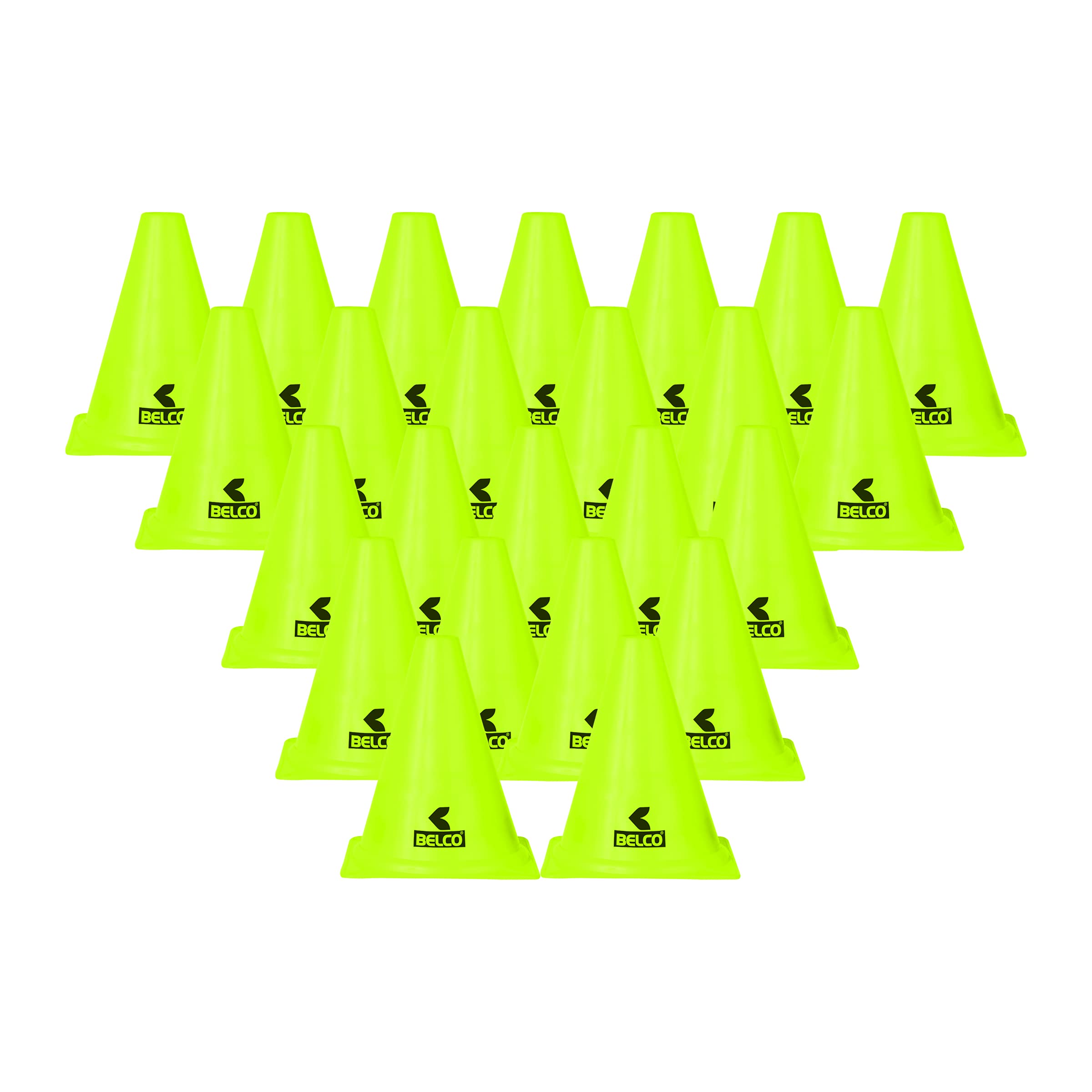 Belco Sports Agility Training Marker Cones for Football Fitness Track and Field Kids Cricket6 Inch Cone Marker Set Floro Green (Floro Green, Pack of 24) (B095CG7BPJ) Amazon Price History, Amazon Price Tracker