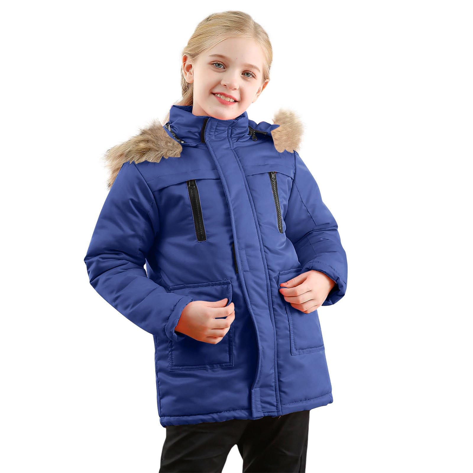 Genérico Abrigos De Niña Invierno - Abrigo Infantil De Manga Larga con Divertidos Estampados Animados para Bebés Niñas Y Niños