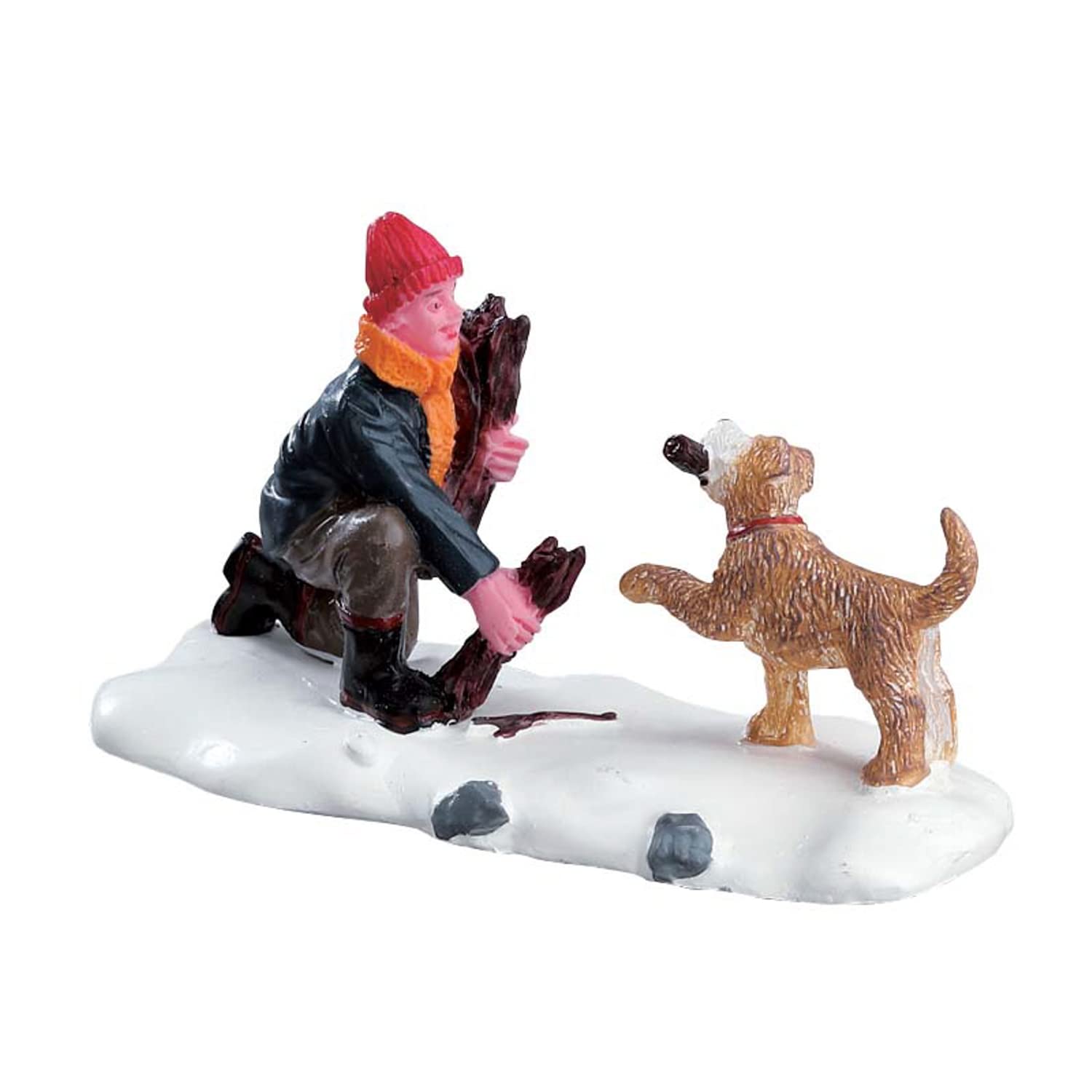 Lemax Christmas Village Gathering Firewood - 62443