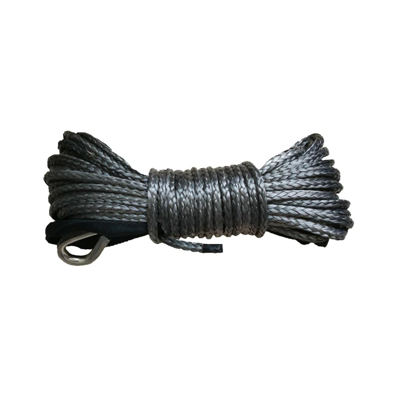 10mm X 30m Synthetische Winde Seil Kabel Mit Fingerhut 20500Lbs Heavy Duty Winde Linie for ATV UTV SUV(Gray)
