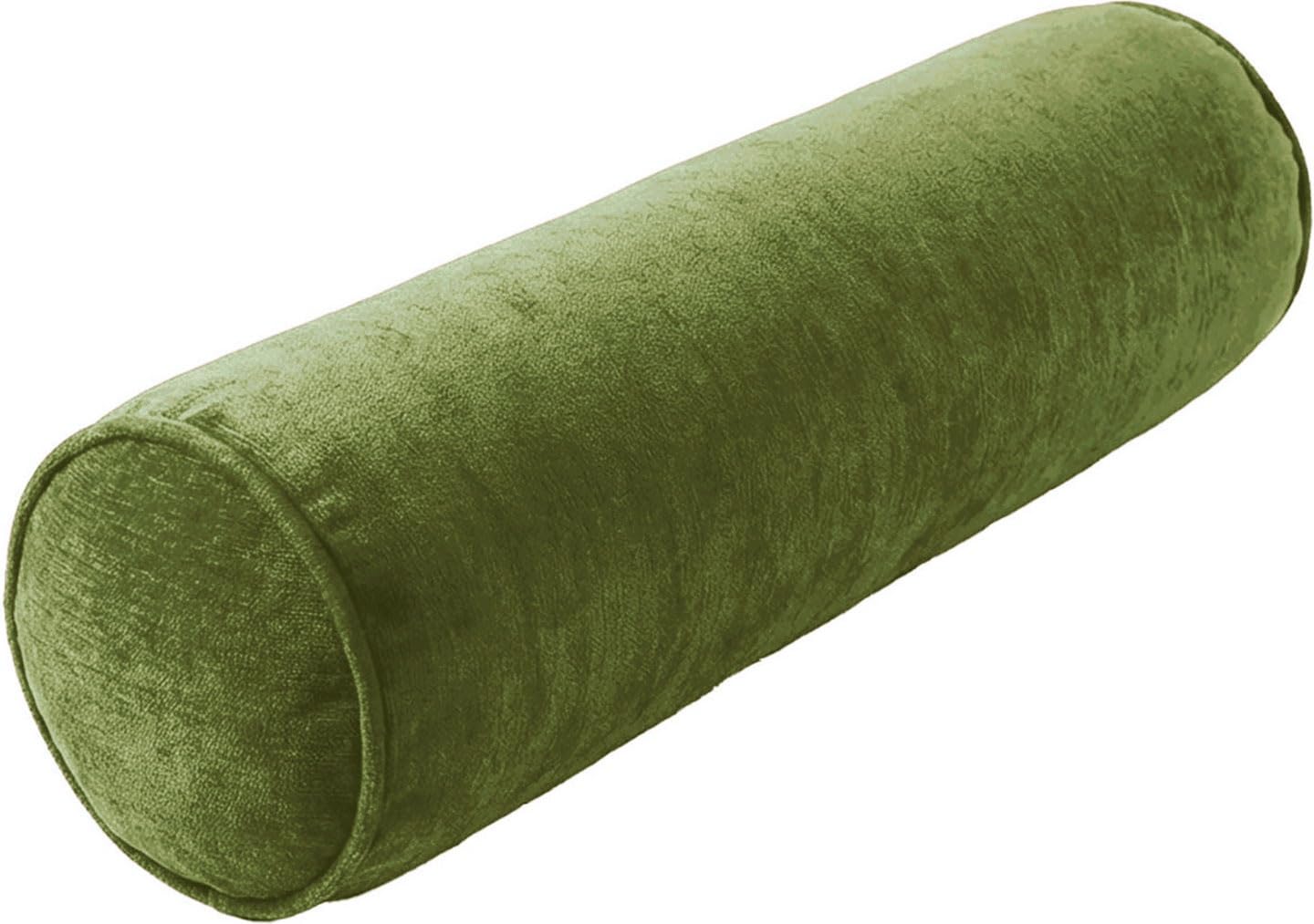 BLLMTEAR Round Cervical Roll Bolster Pillow, Full Moon Cylinder Neck Support Pillow with Removable Washable Cover for Bed Couch Yoga Neck Back Leg Knee Side Sleeper(9,Sponge:20x120cm)