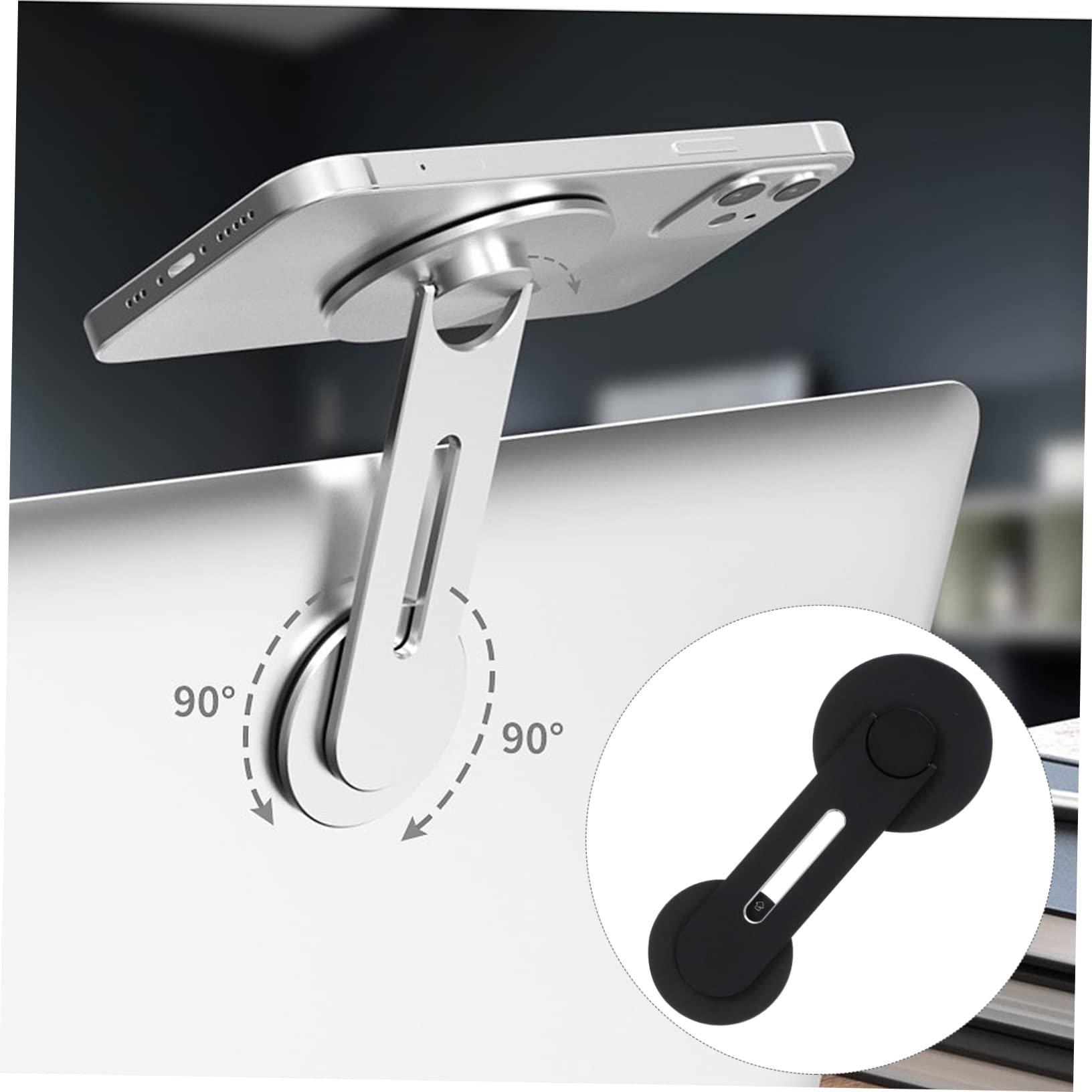Hemobllo 3pezzi Portacellulare Magnetico Per Laptop e Monitor Supporto Per Tablet e Smartphone Design Compatto e Facile Da Trasportare e Utilizzare Ufficio o Casa