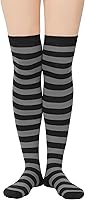 Vista 34 de Zando Paquete de 6 calcetines de algodón para mujer, por encima de la rodilla, calcetines a rayas para botas y calentadores de piernas para uso 6