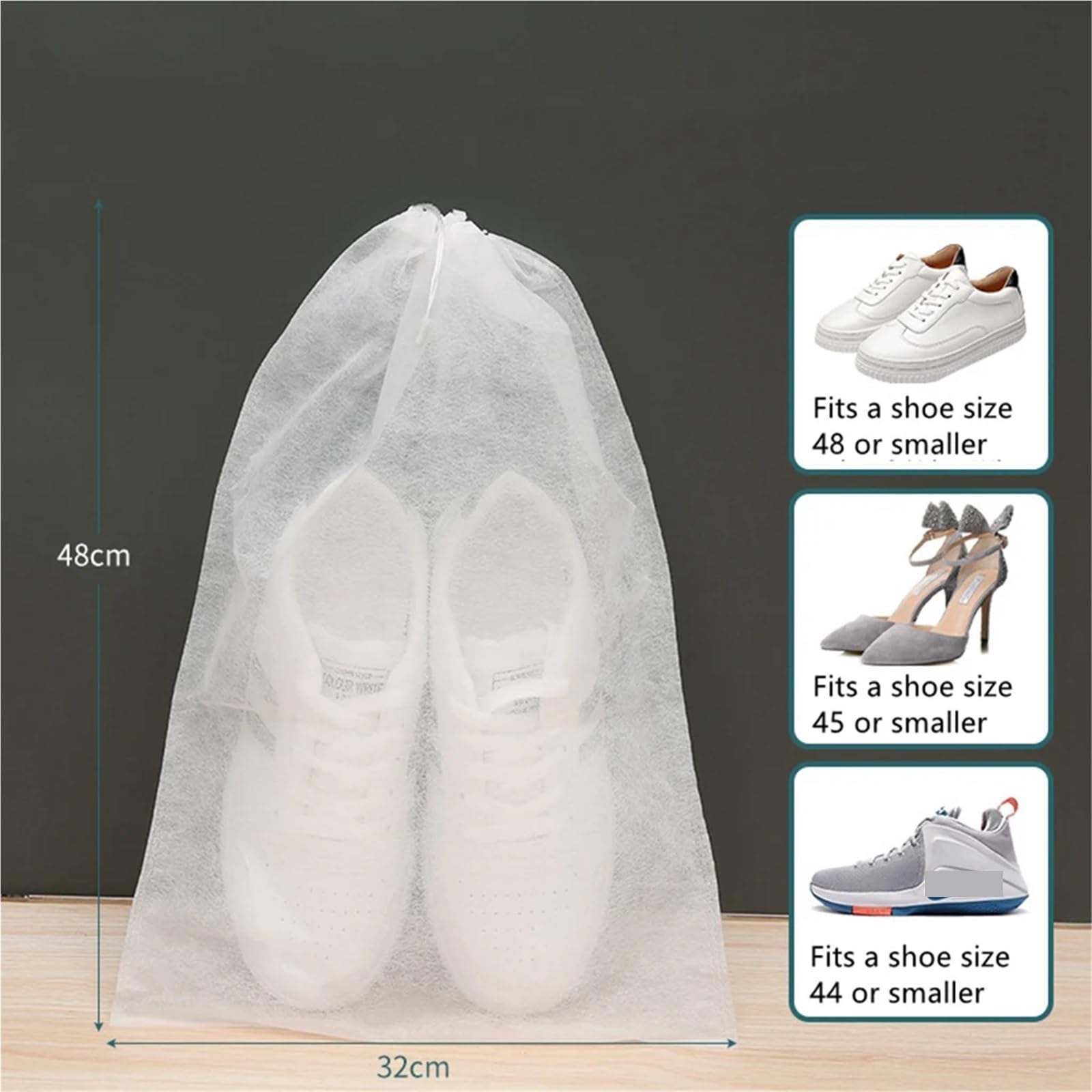 Bolsa de Almacenamiento Zapatos 30 Piezas, Organizador Armario, Bolsa Viaje portátil no Tejida, Impermeable, Bolsillo, for Ropa, Bolsas Colgantes clasificadas para Zapatos(21x13x9.8cm)