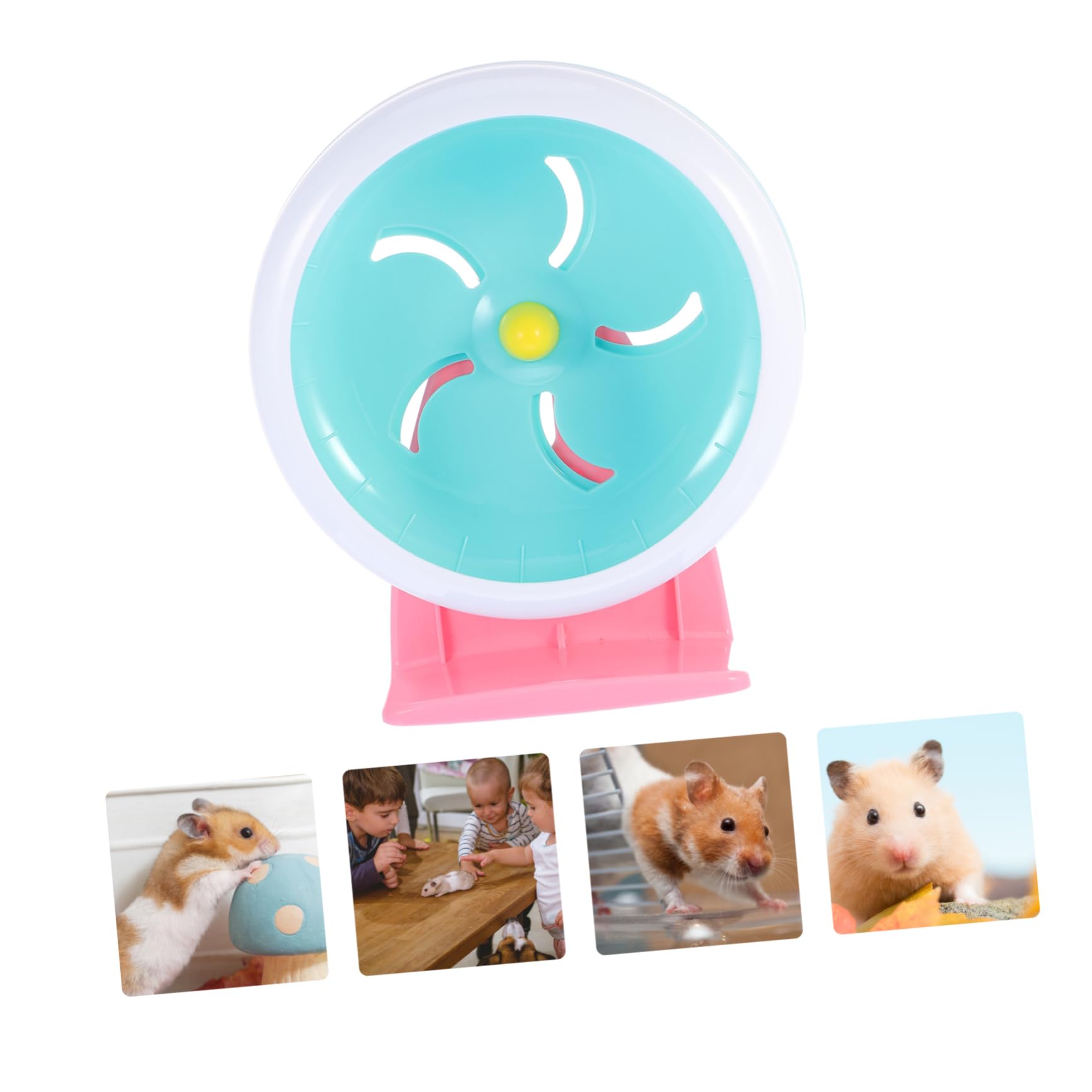 FOMIYES 2piezas Hamster Ejercicio Rueda Silenciosa De Plástico para Pequeñas para Hámsters y Jerbos Juguete De Ejercicio para Roedores Diseño Antideslizante y Seguro