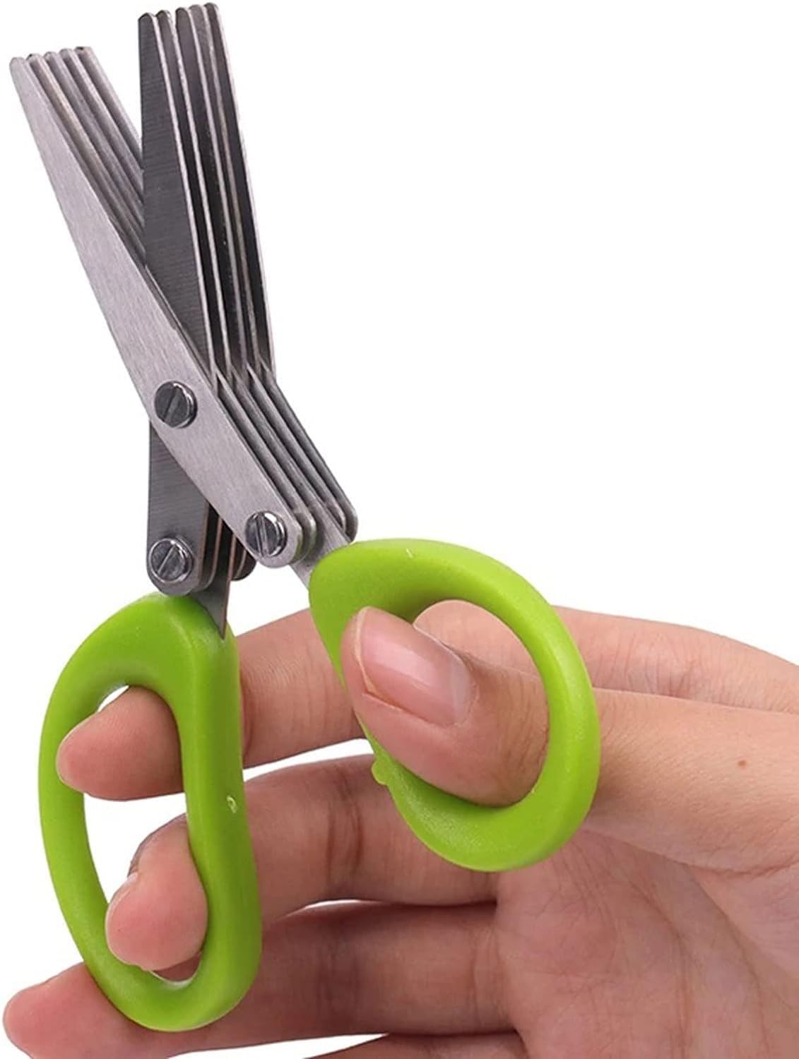 Tijeras de Cocina, Tijeras de Cocina, Tijeras para Picar Cebolla, Hierbas, Algas, Especias, Hojas para Picar, Tijeras Multicapa, Cortador de cebolleta, Herramienta Multiusos para Picar