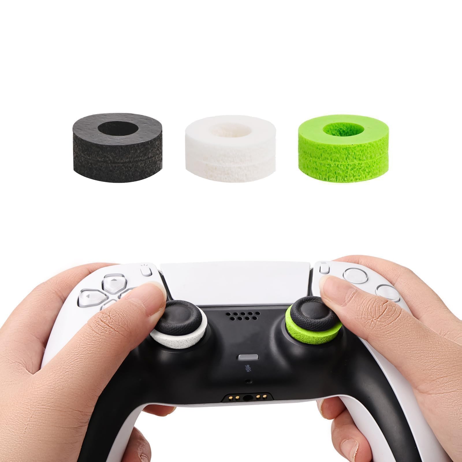 YOKRWO 6 Auxiliary Aiming Precision Rings for PS5 Accessories Gaming Accessories for PS4 for PS5 for Xbox Black