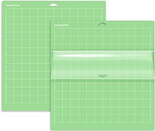 StandardGrip Cutting Mat for Cricut Explore Air 2/Cricut Maker(12x12 inch, 2 Mats) Standard Adhesive Sticky Light Green Quilting Cricket Cutting MatsReplacement Accessories for Cricut