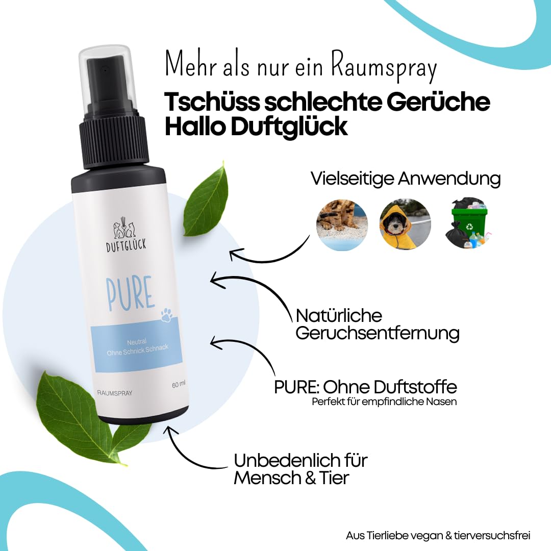 Geruchsneutralisierer Lilly - Neutralisierungsspray Hunde und Katzen Gerüche I Katzenurin Geruchsentferner I Raumspray gegen Hundegeruch I Duft: Lavendel & Bergamotte I 60ml