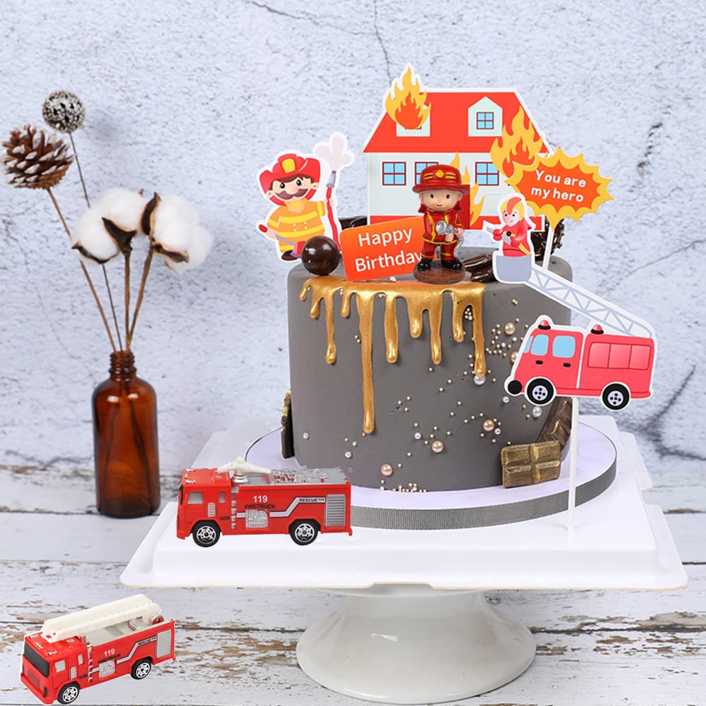 Bomberos Bluey Topper De Pastel De Bomberos 10 Figuras Para