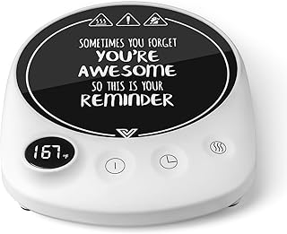 Bsigo Coffee Warmer Plate Candle Mug Warmer for Home & Office, Electric Smart Coffee Mug Warmer for Desk, Portable Warmer Beverage Tea Coffee Cup Warmer with 3-Temp Settings, 1-12h Timer Auto Shut Off