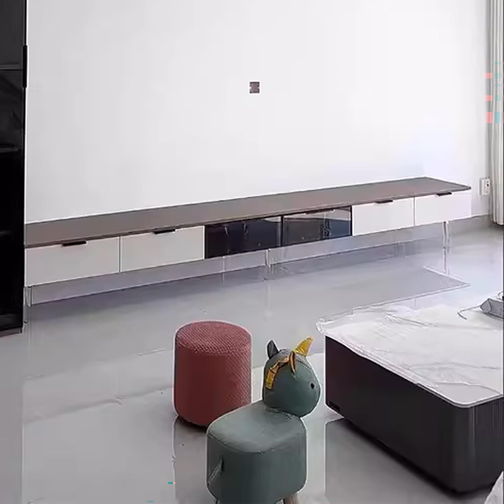 4 Piezas Patas para Muebles Acrílico, Transparente Pies de Sofás Patas de Gabinete, DecoracióN y Transparente,Patas de Cama Juego de 4