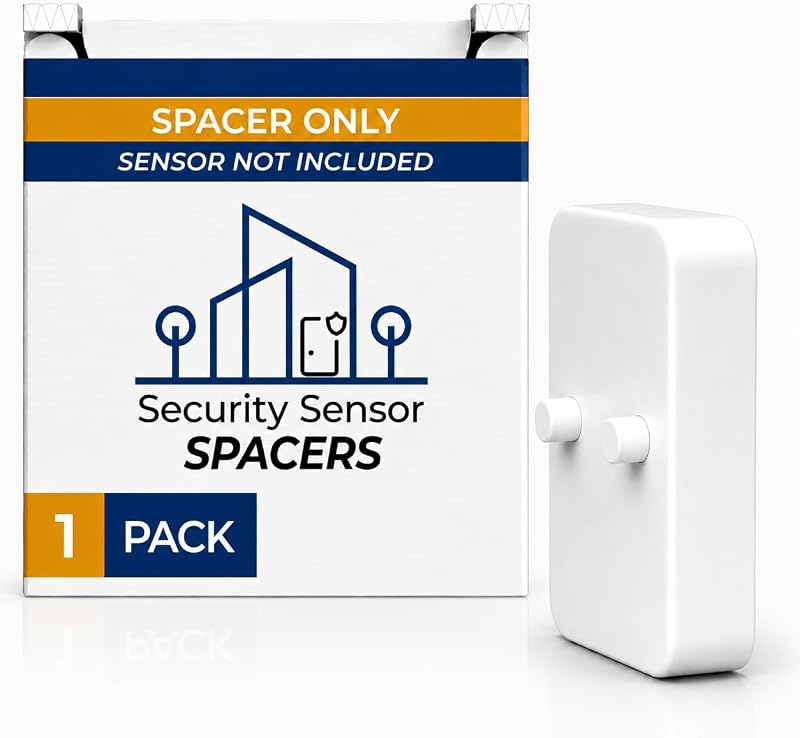 Simplisafe Entry Sensor Spacer | Door Sensor Riser for Simplisafe | Easy Install Mounting Kit with 3M Adhesive - Sensor NOT Included (1/2inch - 1 Pack)
