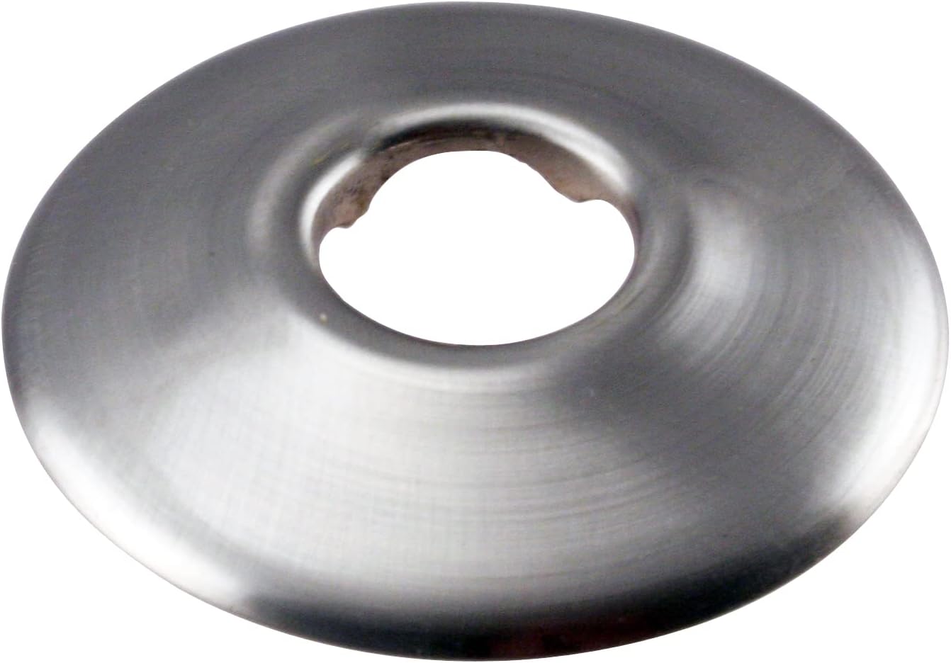 Westbrass D103K15-07 1/2" IPS" x 3/8" OD x 15" Corrugated Riser Supply Line Kit with Round Handle Angle Supply Shut Off Valve for Faucet and Toilet, Satin Nickel