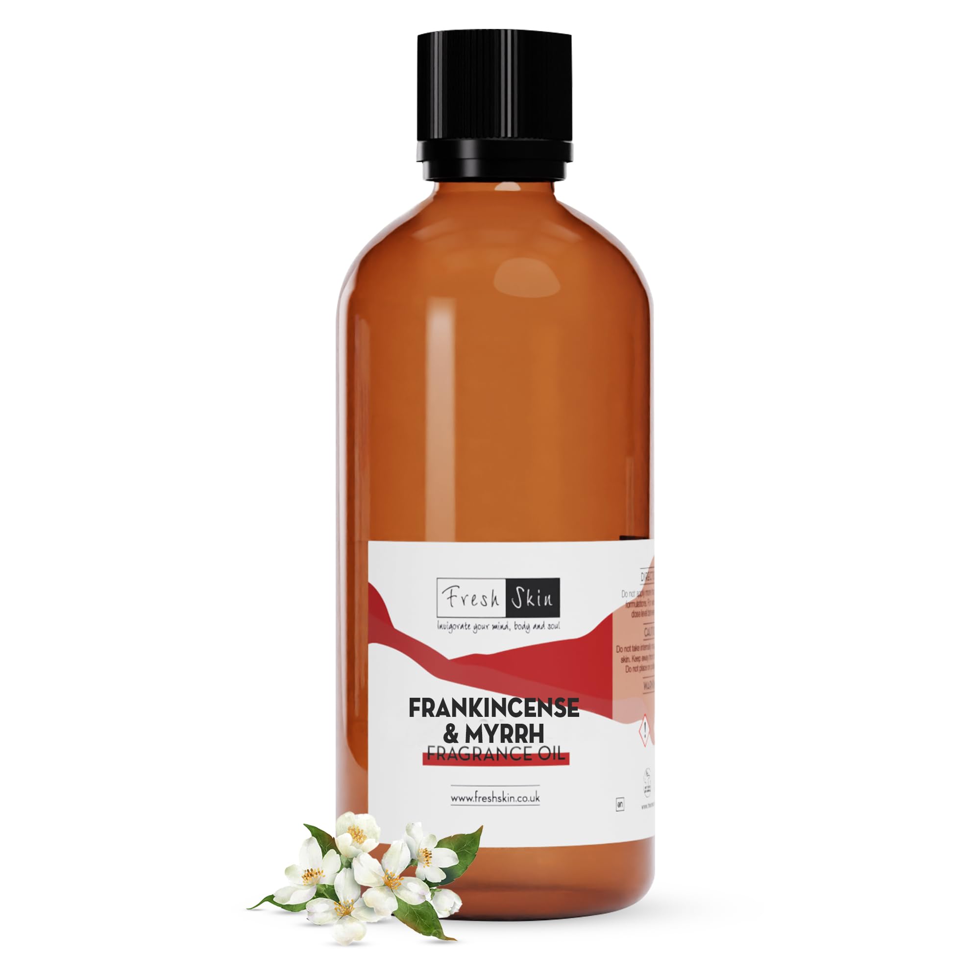 freshskin beauty ltd | Frankincense & Myrrh Fragrance Oil 100ml - Candles, Bath Bombs, Soap Making, Reed Diffusers & Wax Melts - Cosmetic Grade - Vegan Friendly