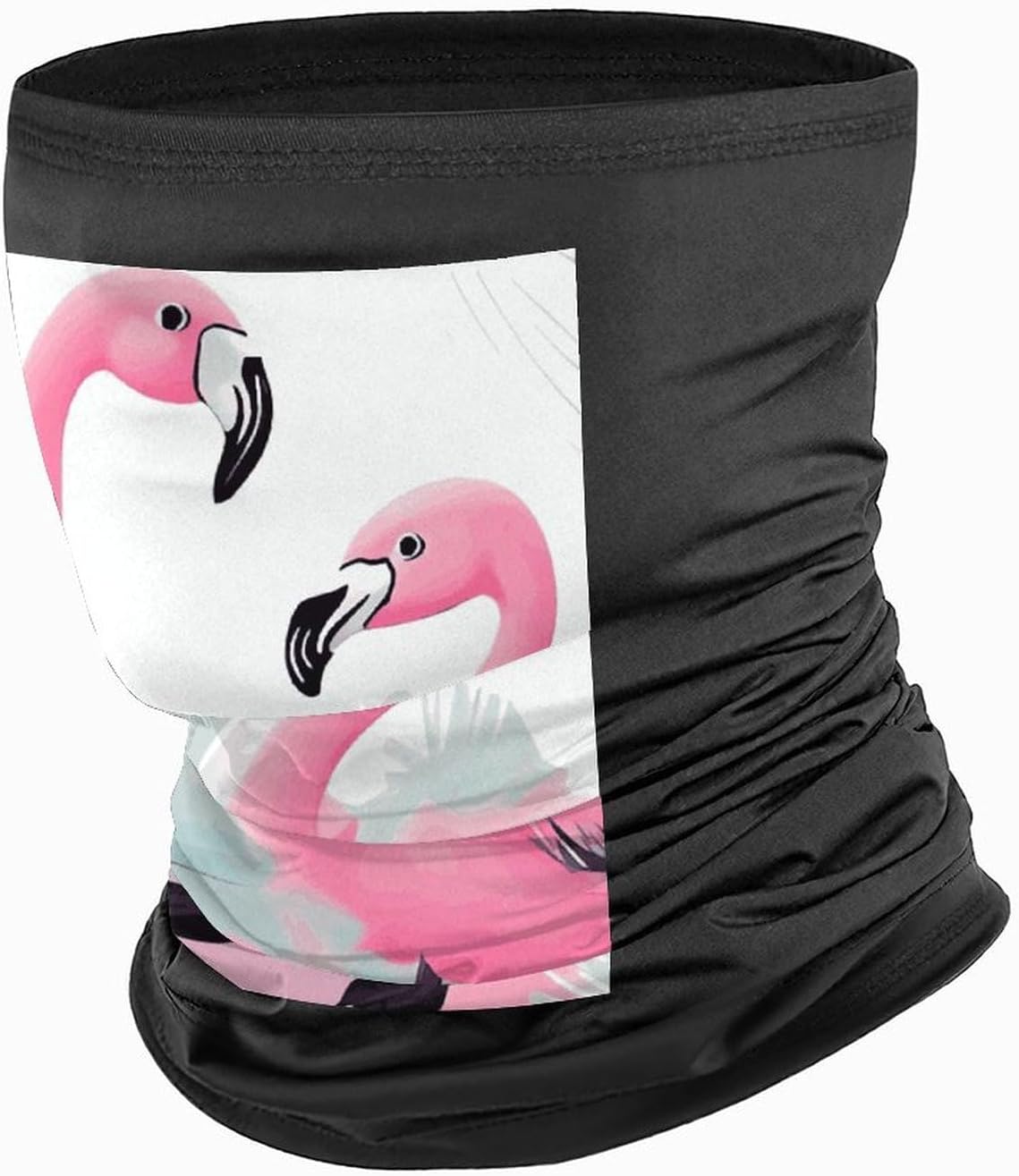 Love Flamingo Neck Gaiter Face Mask UV Protection for Men Women, Breathable Quick Dry Face Cover Bandana Outdoor Sports Balaclava Wind-Proof for Hiking Skiing Motorcycle Cycling