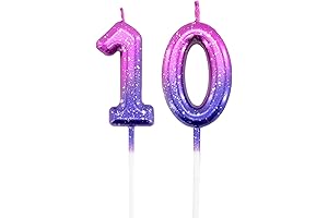 Purple Birthday Number Candles 10