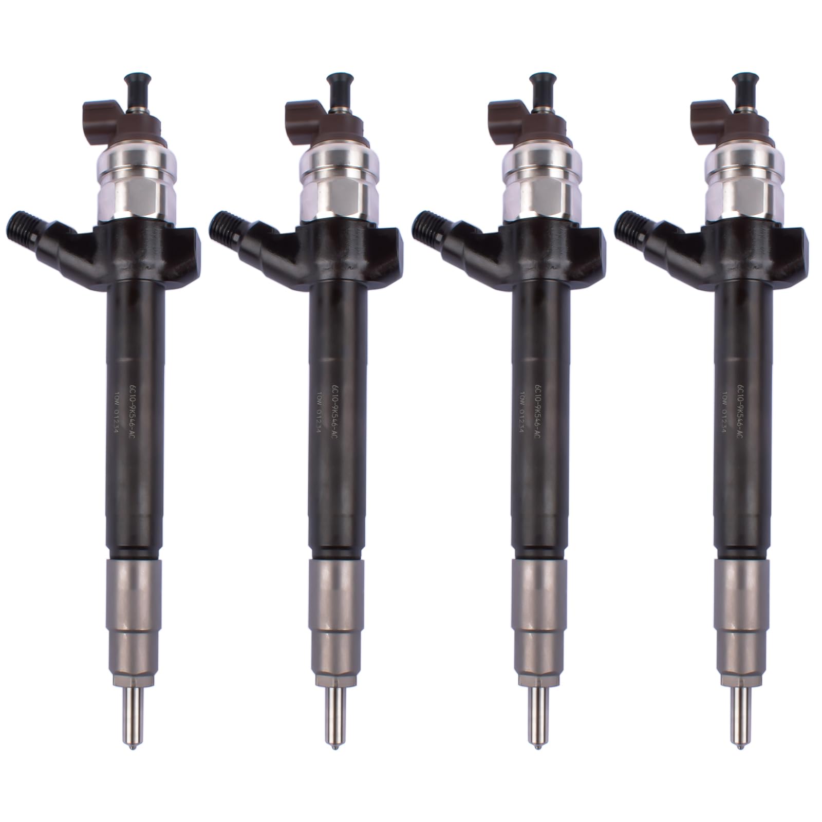 Bisenya 4x inyector de combustible 6C1Q-9K546-AC Compatible con Cit-roen Jum-per Fi-at Du-cato Fo-rd Tran-sit Peu-geot Bo-xer 2.2 TDCI 6C1Q9K546AC 0950005801 095000-5800