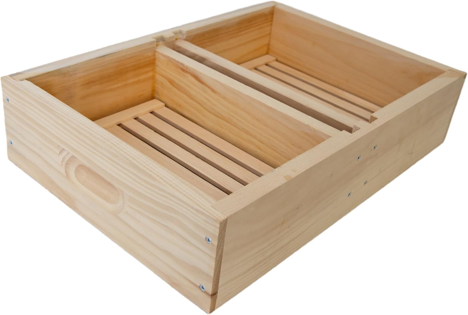 Lehman's Stoney Acres Beekeeping Top Feeder, with Floats, for 8-Frame Nuc Beehive, Assembled Pine Wood, Amish Made