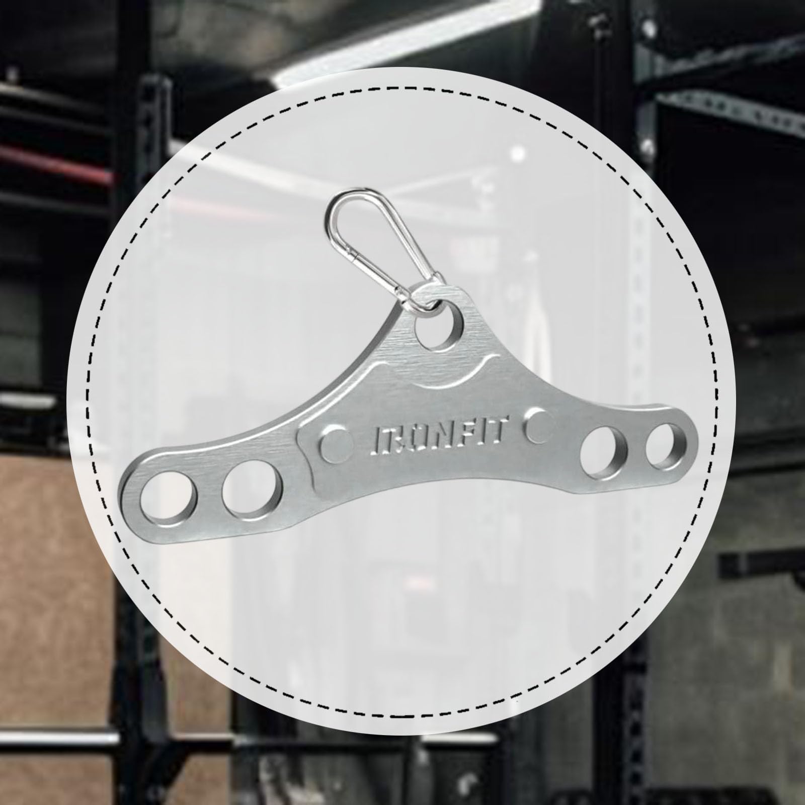 Gralara Piastra Adattatriceda da Singola Puleggia in Acciaio Inossidabile 304 da 8 Mm, Adattatore Semplice per Puleggia da Fitness di Un Design a Doppia Uscita per Pulldown LAT, Tricipiti, Bicipiti