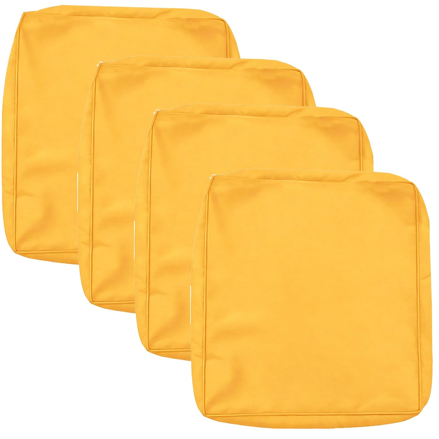 Housses de coussin d'extérieur 65x65cm jaunes pour salon de jardin