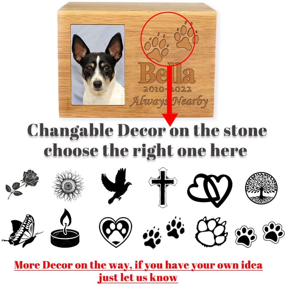 CustomGiftUK - Urna portafoto in legno personalizzata, per ceneri e commemorazioni
