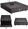 Electronic Cash Drawer Heavy Duty Till Box with Lock 4 Bill and 5 Coin Trays Fixed Insert Compact Register Drawer for Bar Coffee Shop Restaurant and Retail