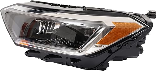 Miniatura 6 de CNCEST Faro delantero LED izquierdo con DRL para Volkswagen Jetta 2019 2020 2021 2022 - Carcasa negra  Ajuste directo - Lado delantero izquierdo del